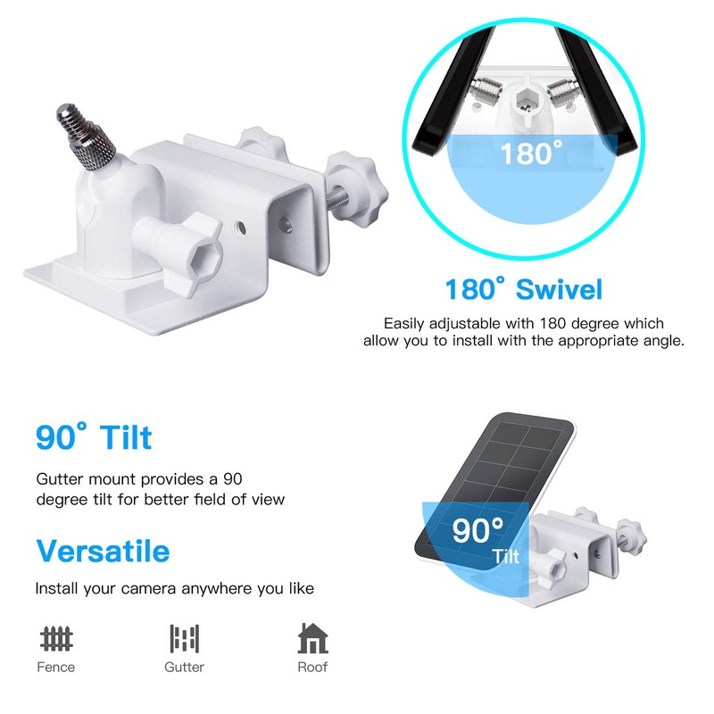 HOLACA Weatherproof Gutter Mount for Arlo Pro, Arlo Ultra, Reolink
