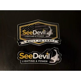 Unbranded SEE DEVIL lighting Decal Stickers 2pc set racing ultra4 utv overlanding offroad