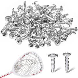 Hicarer 100 Pcs Lacrosse Screws Self Tapping Lacrosse Shaft Screw Stainless Steel Lacrosse Head Screws for Lacrosse Sticks and Heads