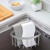 NUOBESTY Sponge Holder for Kitchen Sink, Corner Sink Caddy with