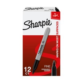 Sharpie Fine Point Permanent Markers, Black (Case of 144)