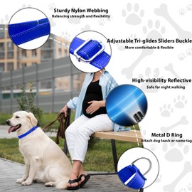 Seyezo - Collar de Martingale para Perros, Martingala Antideslizante sin Hebilla, Entrenamiento Ajustable para Perros Pequeños, Medianos y Grandes, Nylon