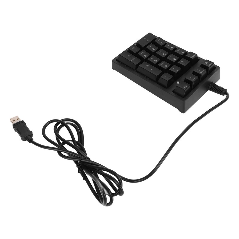 Mechanical Numeric Keypad Wired 21 Keys Blue Switch Color LED