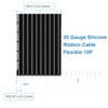 BNTECHGO 20 Gauge Silicone Ribbon Cable Flexible 10P Black 25