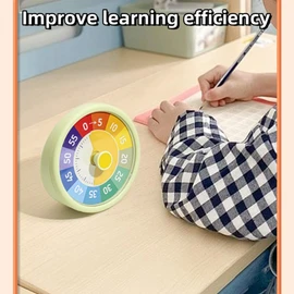Visual Timer for Kids, 60-Minute Countdown Timer for Classroom Office Kitchen, Desk Timer, Pomodoro Timer, Kitchen timers for Cooking, Time Management with Silent (Yellow)