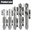 5Pcs 1/4" Quick Change Hex Shank Metal Stubby Drill Bits,