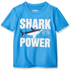 OshKosh B'Gosh Boys' Rashguard, Shark Power, 4-5