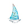 Beachcombers 7" Decorative Glass Marbled Sail Sailboat Freestanding Tabletop Figurine