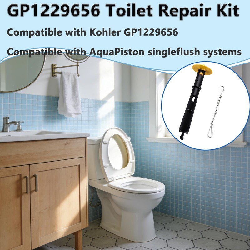 Toilet Canister Flush Valve Replacement Kit, Compatible With Kohler GP1229656,