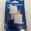 Total Home Polarized Grounding Adapter 2 Pack, Turn 2-Prong Outlet