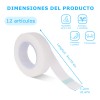 Cintas Extension Pestañas Micropore Transpirable Blanco