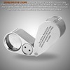 KINGMAS 40x 25mm Jeweller Magnifier Pocket Folding Magnifying Jewelry Eye