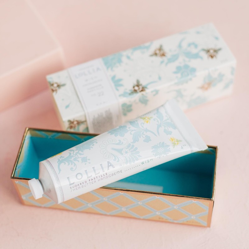 LOLLIA Wish Handcreme, 4 oz, Sugar Cane, Vanilla Bean, &