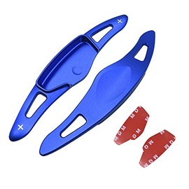 SANRILY Blue Steering Wheel Shift Paddle Shifter Extension for Hyundai loniq kona Veloster Turbo 2019 Replacement Kit CNC Billet Aluminum Sport Shift Paddles Shifters