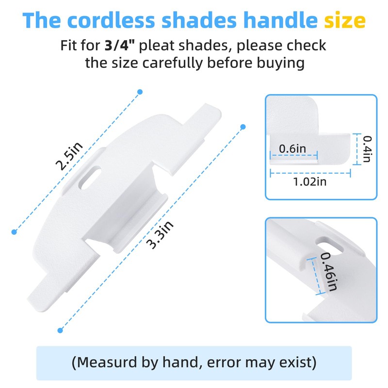 GRONGU 3/4" Lite Rise Handles Blinds Pulls Compatible with Hunter