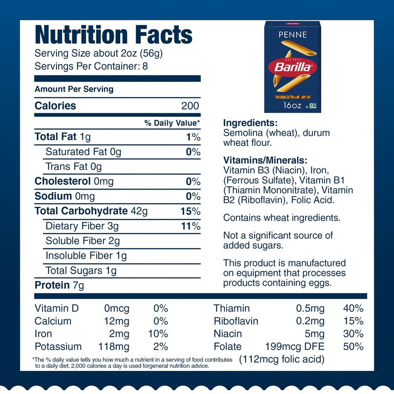 Barilla Penne Pasta, 16 oz. Box (Pack of 12) -