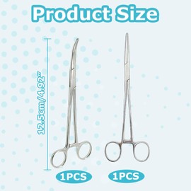 2Stück Piercing Zange,Piercing Zange Für Kugeln,Arterienklemme,Piercingzange,Arterienklemme Angeln,Selbstverriegelnde Piercing Zange,Fischerei Klemme Mit Sägezahndesign,Fur Diy Handwerk Haustierpflege