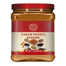 Spicy World Garam Masala Powder 1 Pound Bulk Jar - 16 Ounce - 15 Premium Indian Spice Blend, Salt Free