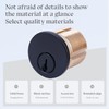 2 Pack Brass Keyd Alike Mortise Door Cylinder Lock, 1