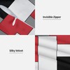 Abucaky Pillowcase Set of 2 Red White Black Grey Geometry