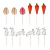 Ginger Ray Easter Cupcake Toppers with 6 x Bunnies, Carrots