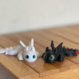 3D Printed Flexi Fury Dragon Figurines - Color: Flexi Bundle Dragons