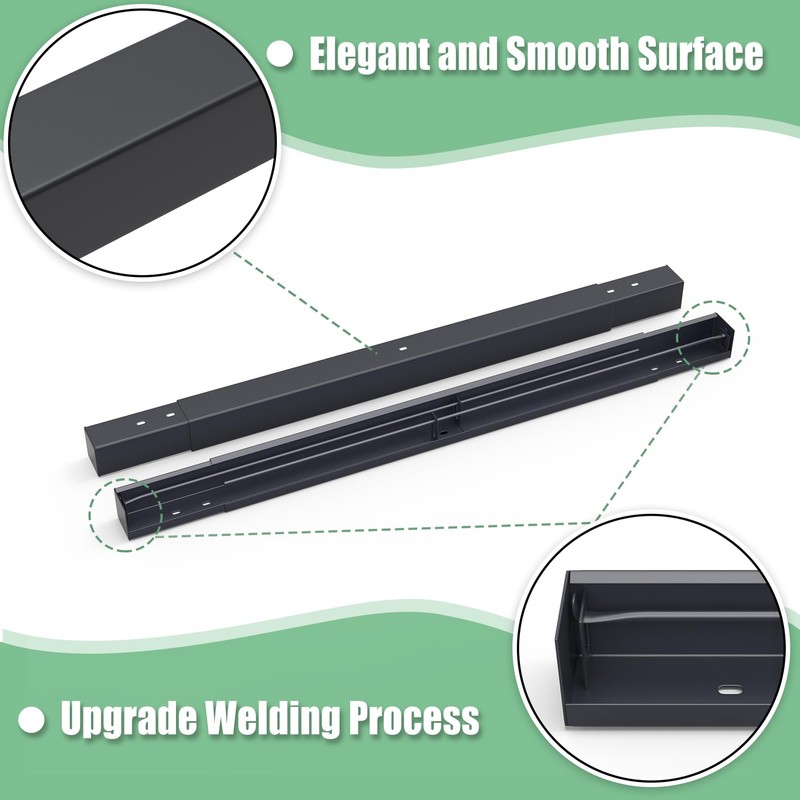 Memrita Adjustable Fireplace Curtain Rod and Valance Kit, Fireplace Curtain