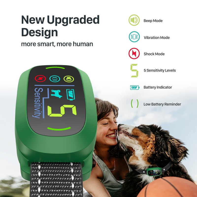 FAFAFROG Dog Bark Collar for Large Medium Small Dogs, Rechargeable