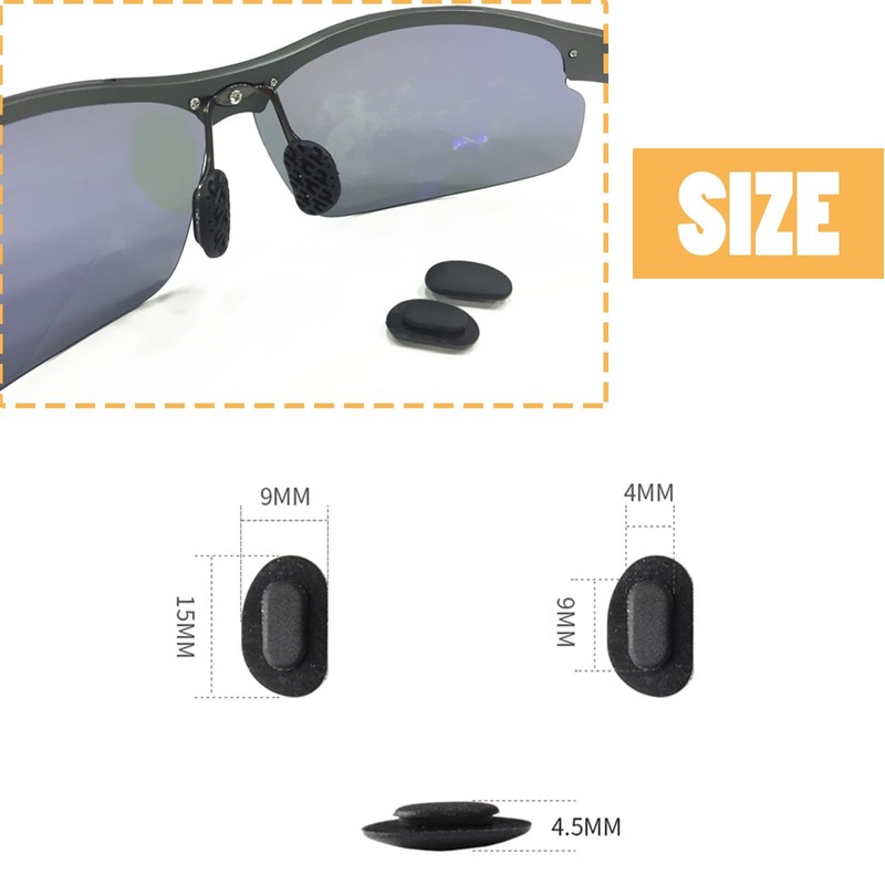 TORWOL Silicone Glasses Nose Pad, 5 Pairs Push-in Anti-Slip Glasses