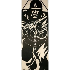 National Target SRCR - Short Range Combat Rifle Target, 17.5" x 45" on Tagboard - 75 Targets