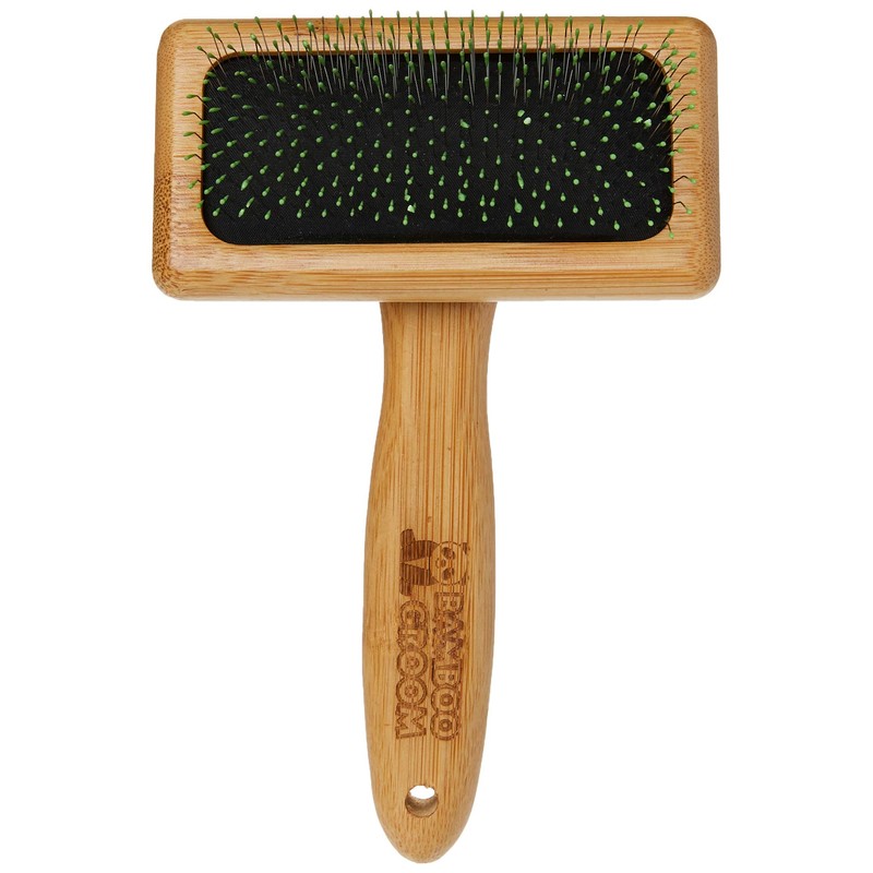Alcott Bamboo Groom Soft Slicker Brush Medium