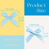 Arocooy Blue Plaid Hair Bow Clips 20pcs Mini Coquette Bows
