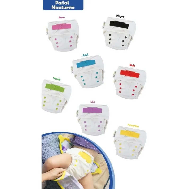 Pack 2 Pañales Nocturnos + 1 Cubierta Estampada Ecopipo