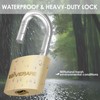 4 Pack Keyed Locks with Keys, Solid Brass Copper Travel
