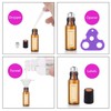 Easytle Essential Oil Roller Bottles, 24 Pack Amber Glass Balls