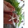 (Almost) real large starfish earrings on long hooks