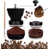 Mixpresso Manual Coffee Grinder, Spice Grinder Manual, Glass Jars, Ceramic