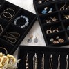 ProCase Stackable Large Jewelry Drawer Organizer, 3 Pack Velvet Jewelry