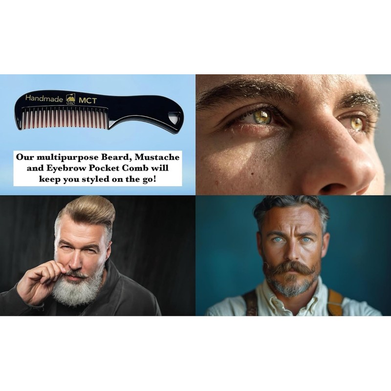 G.B.S Fragrance-Free Extra Strong Hold Mustache Wax, Black Beard Filler