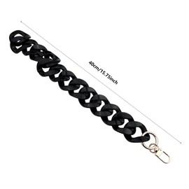 ZZHXSM - Bolsa de cadena de acrílico negro con asa ajustable, para manualidades, manualidades, para decorar bolsos, carteras cruzadas, mochilas