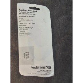 Andersen NIB Anderson 200 400 SERIES Gliding Sliding Patio Door Auxiliary Lock White