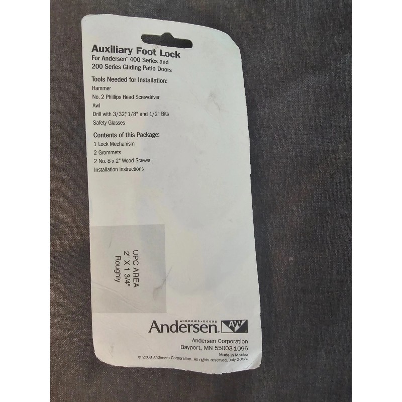 Andersen NIB Anderson 200 400 SERIES Gliding Sliding Patio Door