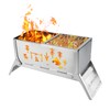 Portable Charcoal Grill, Total 343 Sq. In. Foldable Tabletop BBQ
