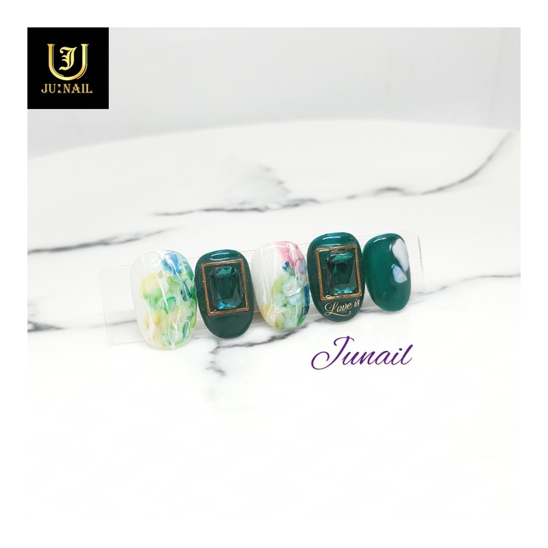 ❗Discount❗ Green Zone Handmade Nail Tips - Short C Curve