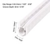 sourcing map Edge Trim U Seal White PVC Plastic U