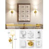 JOFIOS Battery Operated Wall Sconces Set of 2,Gold Wireless Wall