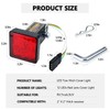 Cenipar Trailer Hitch Receiver Cover with 12 LEDs Red Brake