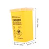 FRCOLOR Small Sharps Container with Lid Waste Bin for Disposal