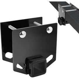 RV Bumper Hitch Receiver 2 inch Adapter, 3500 LBS Capacity Fits for 4 x 4 inch Square Beams RV Rear Bumpers, Camper RV Connect Bike Racks, Hitch Hammock, Cargo Carriers, 2-Inch Receiver (1)