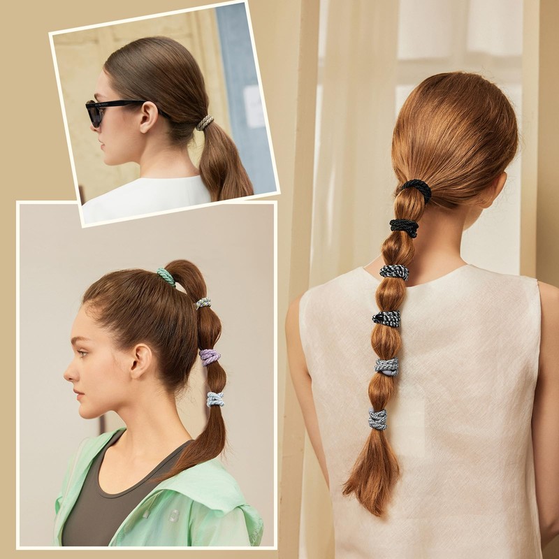 EVITA PERONI 12 Pcs Hair Ties, High Elastic Ponytail Holders,